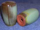 Tall Plainsman shakers glazed prairie green